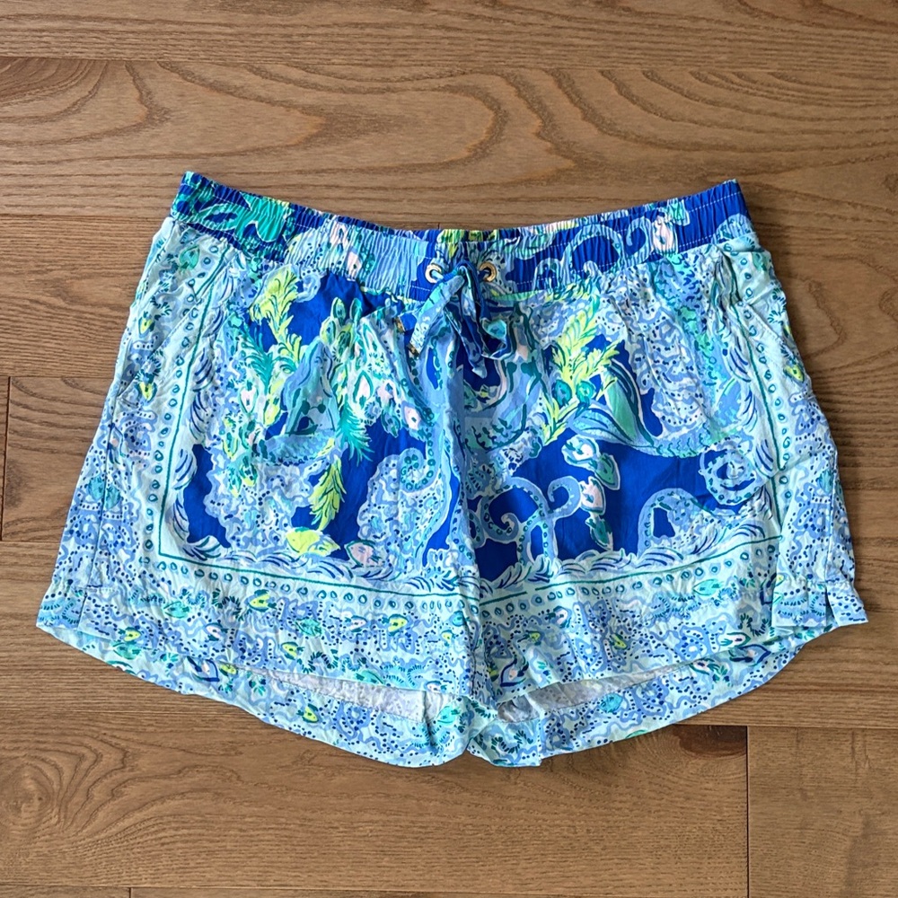 Lilly Pulitzer Blue and Green Athletic Shorts